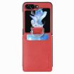 Samsung Galaxy Z Flip6 Red Leather Ring Wallet Phone Case - 2