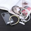 USB-C to Type-C Data Cable Lanyard, 30cm - Black Braid - 5