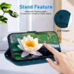 LG K61 Lotus Embossed Leather Phone Case - Dark Blue - 5