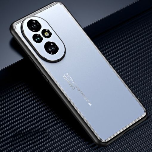 For Honor 200 Pro Frosted Metal Phone Case Blue - 1