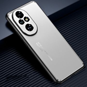 For Honor 200 Frosted Metal Phone Case Silver - 1