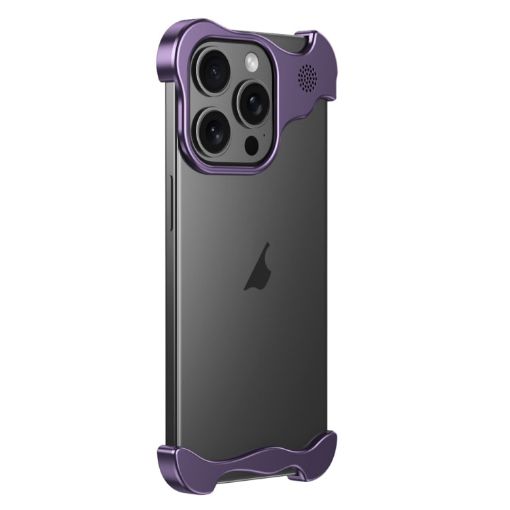 iPhone 12 Pro Max Purple Aromatherapy Alloy Frameless Phone Case - 1