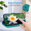 Nokia XR21 Lotus Embossed Leather Phone Case - Green - 5