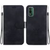 Nokia XR21 Lotus Embossed Leather Phone Case - Black - 1