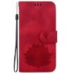 Nokia G42 Red Leather Phone Case - Lotus Embossed - 2