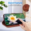 Nokia G10/G20 Lotus Embossed Leather Phone Case - Brown - 5