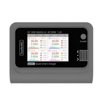 ToolkitRC Q4AC Li-Po Battery Balance Charger (US Plug) - 1