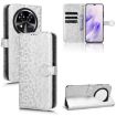 Oukitel C37 Silver Leather Phone Case - Honeycomb Dot Texture - 1