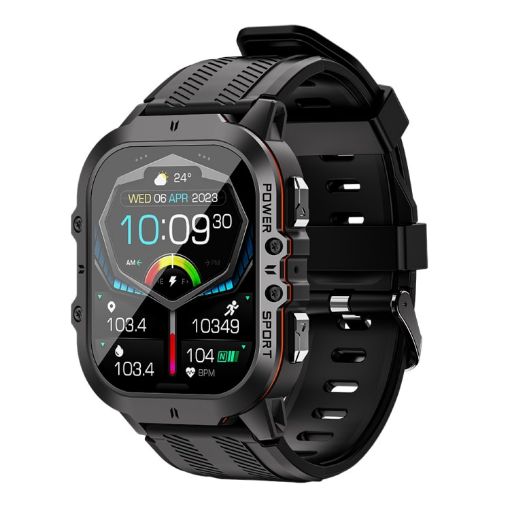 LEMFO C26 1.96" Sport Smart Watch - Bluetooth Call/Message - Orange - 1