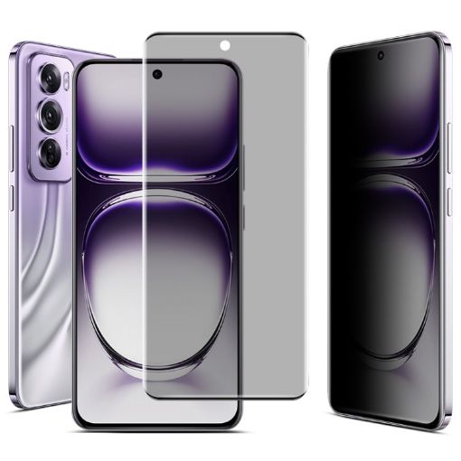 OPPO Reno12 Pro Global 3D Curved Privacy Tempered Glass Film - 1