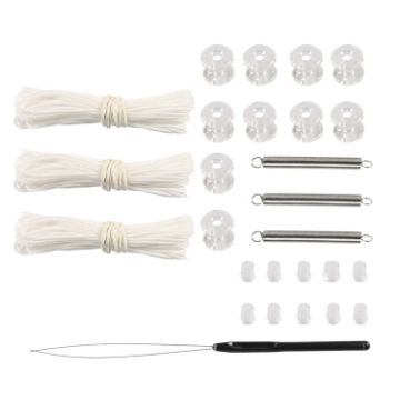 27pcs RV/Yacht Pleated Shade Accessories Set - White - 1