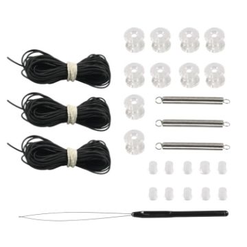 27pcs RV/Yacht Pleated Shade Accessories Set - Black - 1