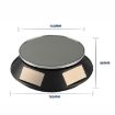 14cm Solar Spinning Display Stand with LED Light - White Transparent - 3