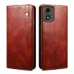 Motorola Moto E14 Brown Leather Phone Case - 1