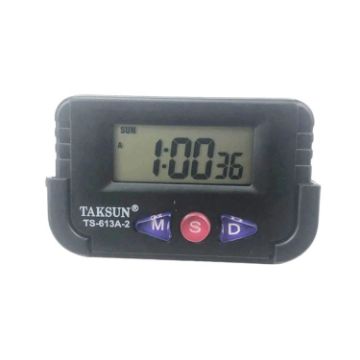 TAKSUN TS-613A-2 LED Display Car Clock - Double-sided Glue - Electronic - 1