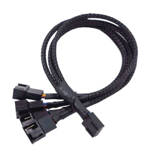 Computer PWM Temperature Control Cooling Fan Extension Cable - 1 In 4 - 1