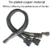 Computer PWM Temperature Control Cooling Fan Extension Cable - 1 In 4 - 3