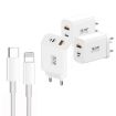 PD30W USB-C/Type-C + 8 Pin + USB Charger with Cable - 3