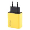 KO-71 120W Dual PD Type-C + Dual QC3.0 USB Charger EU Plug Yellow - 2