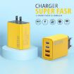 KO-71 120W Dual PD Type-C + Dual QC3.0 USB Charger - Yellow - 5