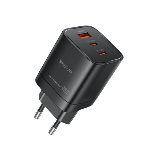 Yesido YC65 PD65W Three Port Type-C GaN Charger EU Plug - 1