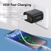ENKAY FC-001 45W USB-A + USB-C Dual Ports Quick Charger - Yellow - 3