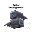 USAMS CC254 30W USB+USB-C Dual Port Fast Charger EU Plug Black - 6