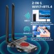 COMFAST BE200MAX 8774Mbps WiFi7 Network Card Bluetooth 5.4 Tri-Band PCIE - 5