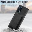 OPPO A5 Retro Leather Card Bag Magnetic Phone Case - Black - 5