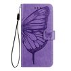 Samsung Galaxy A40 Embossed Butterfly Leather Phone Case - Light Purple - 2