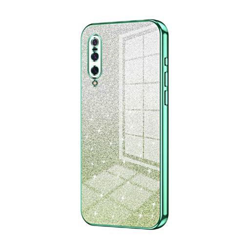 Xiaomi Mi 9 Green Glitter Powder Electroplated Phone Case - 1