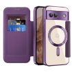 Google Pixel 8a MagSafe Magnetic RFID Anti-theft Leather Phone Case - Purple - 2