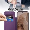 Google Pixel 8a MagSafe Magnetic RFID Anti-theft Leather Phone Case - Purple - 3