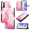 For Honor 20/20 Pro/20S Marble Pattern Flip Leather Phone Case - 1