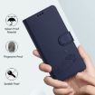 Blackview Color 8 Cat Rat Embossed Pattern RFID Leather Phone Case Blue - 6