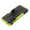Samsung Galaxy S23 FE 5G Tire Texture TPU + PC Phone Case with Holder - Green - 6
