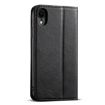 iPhone XR Suteni J02 Oil Wax Wallet Leather Phone Case - Black - 3