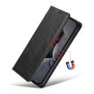 iPhone XR Suteni J02 Oil Wax Wallet Leather Phone Case - Black - 5