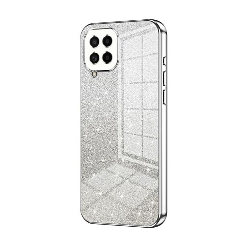 Samsung Galaxy M53 5G Glitter Powder Electroplated Phone Case Silver - 1