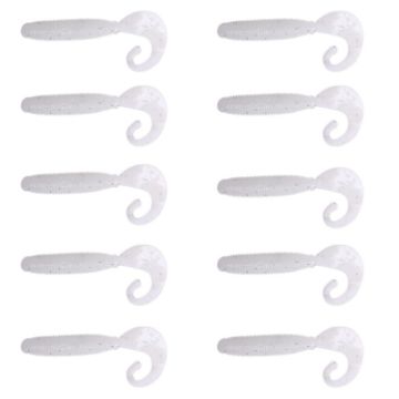 HENGJIA Curved-Tail Soft Dummy Bait Fishing Lures - 10pcs/Pack - 1