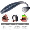 HENGJIA T-Tail Soft Dummy Bait Fishing Lures 6pcs Pack - Color 1 - 3