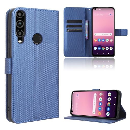 Orbic Magic 5G R678EL Blue Leather Phone Case - 1