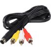 4 Pin S-Video to 3 RCA AV TV Male Cable Converter Adapter - 1