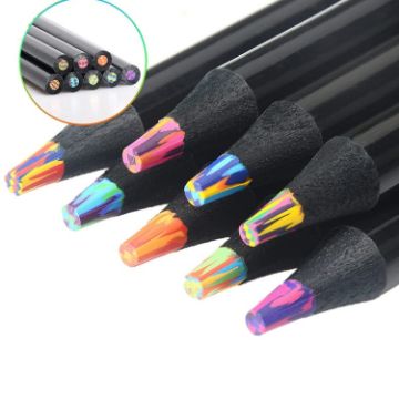 8 In 1 Rainbow Pencils Set Wooden Colored Pencil for Art Drawing - 1