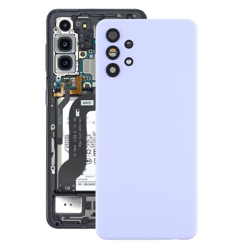 Samsung Galaxy A32 5G Battery Back Cover with Camera Lens Cover - Purple - 1