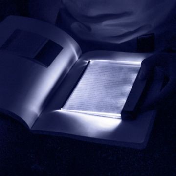 Book Wedge Reading Night Light, 3 LED Bright Panel Travel Lamp - 1