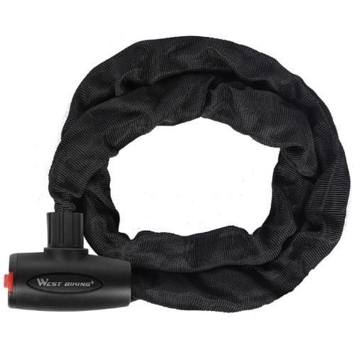 WEST BIKING Anti-Theft Key Lock Mountain Bike Chain Lock 1.2M - 1