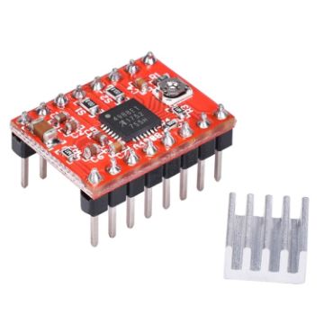 2 PCS HW-134A A4988 Red Board Stepper Motor Driver Module Heat Sink - 1