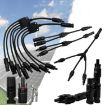 MC4 Solar Branch Connector - Male/Female Plug - 1 Pair - 3