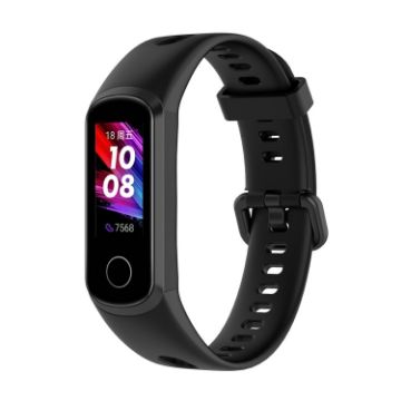 Huawei Honor Band 5i/Band 4 Silicone Watch Band - Black - 1